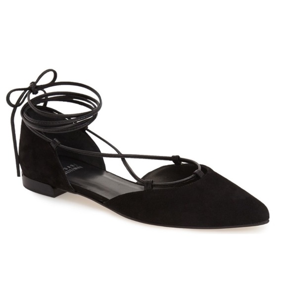 Stuart Weitzman 'Gilligan' lace up flats - Picture 2 of 4